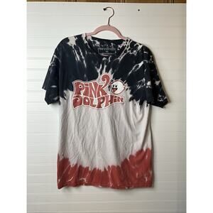 Men's Medium PINK + DOLPHIN Boos Japanese GhostT-SHIRT COTTON Tie Dyes